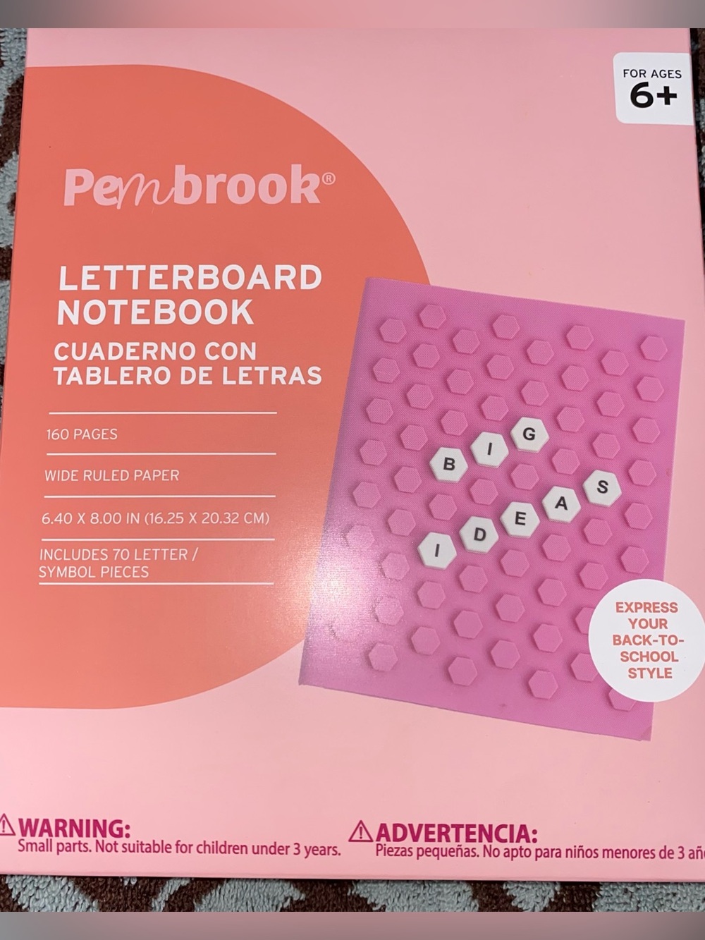 Letterboard notebook New pink
